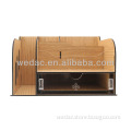 Desktop wood cosmetic storage organizer